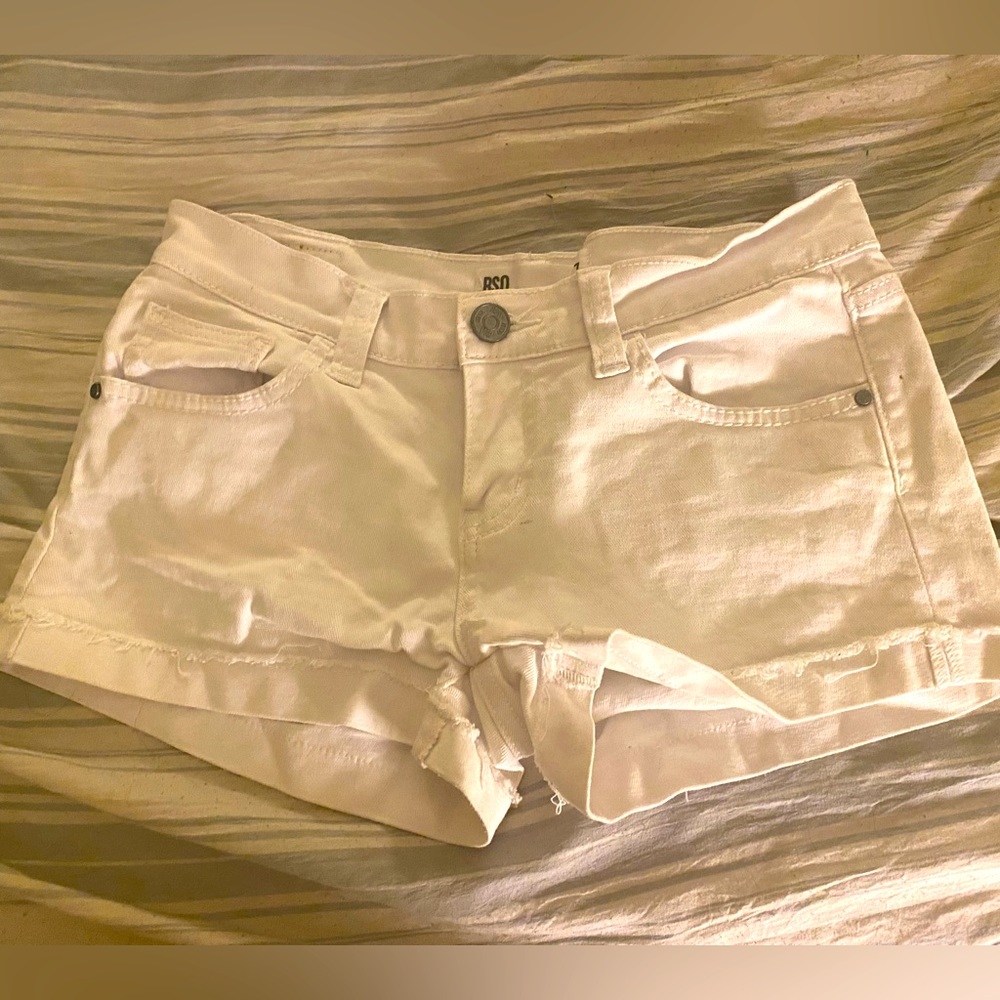 White Jean Shorts